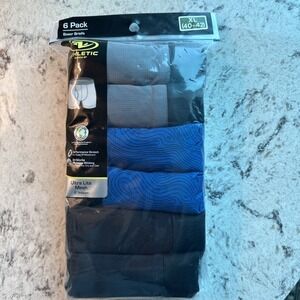 Athletic Works Mens 6 Pack Ultra Lite Mesh Boxer Briefs XL 40-42 Blue Gray Black
